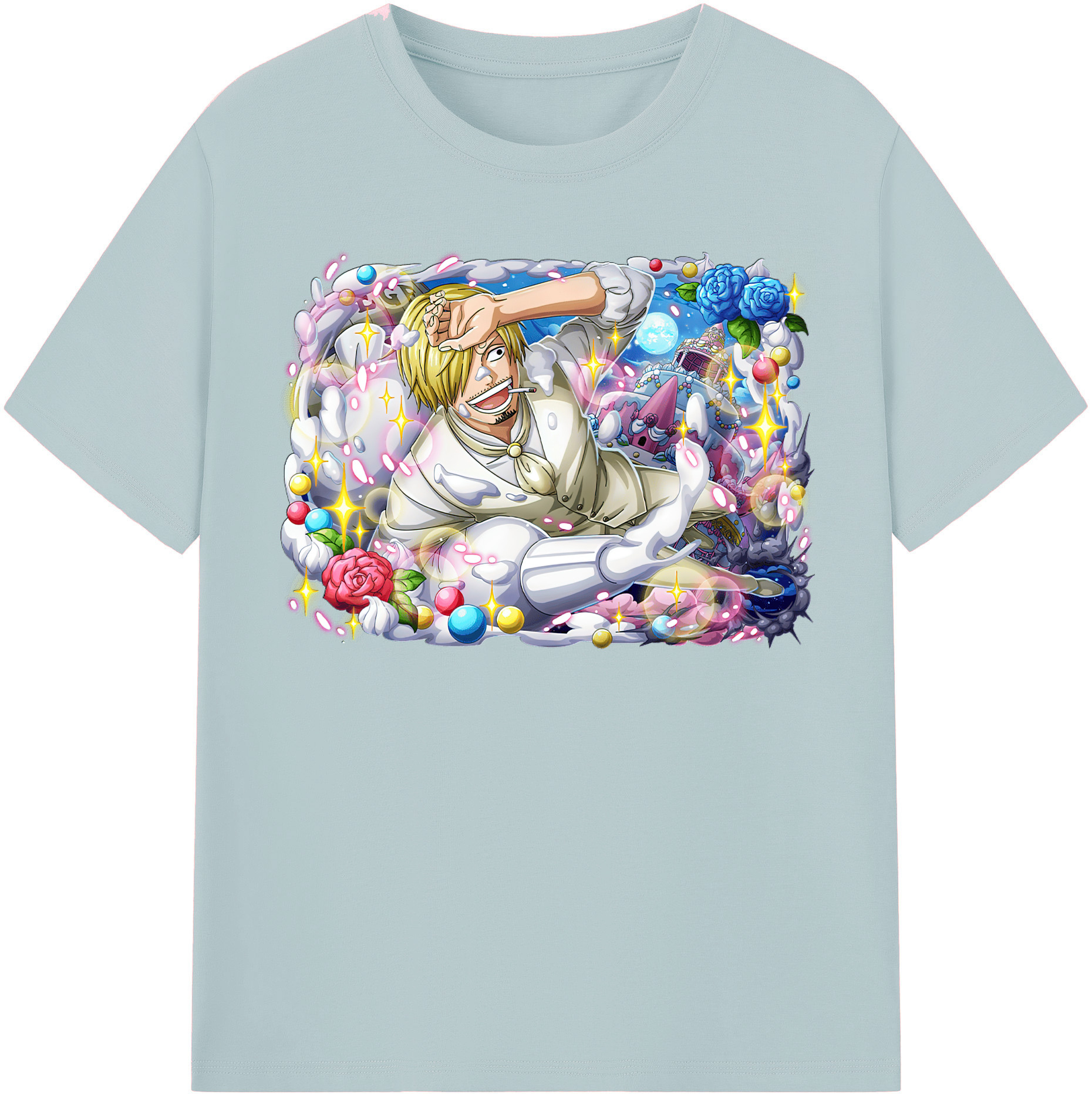 ワンピース サンジ ONE PIECE Sanji 綿100％半袖Tシャツ（フロントプリント）